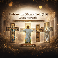 Krzyż drewniany 30 cm – płaski (2D)