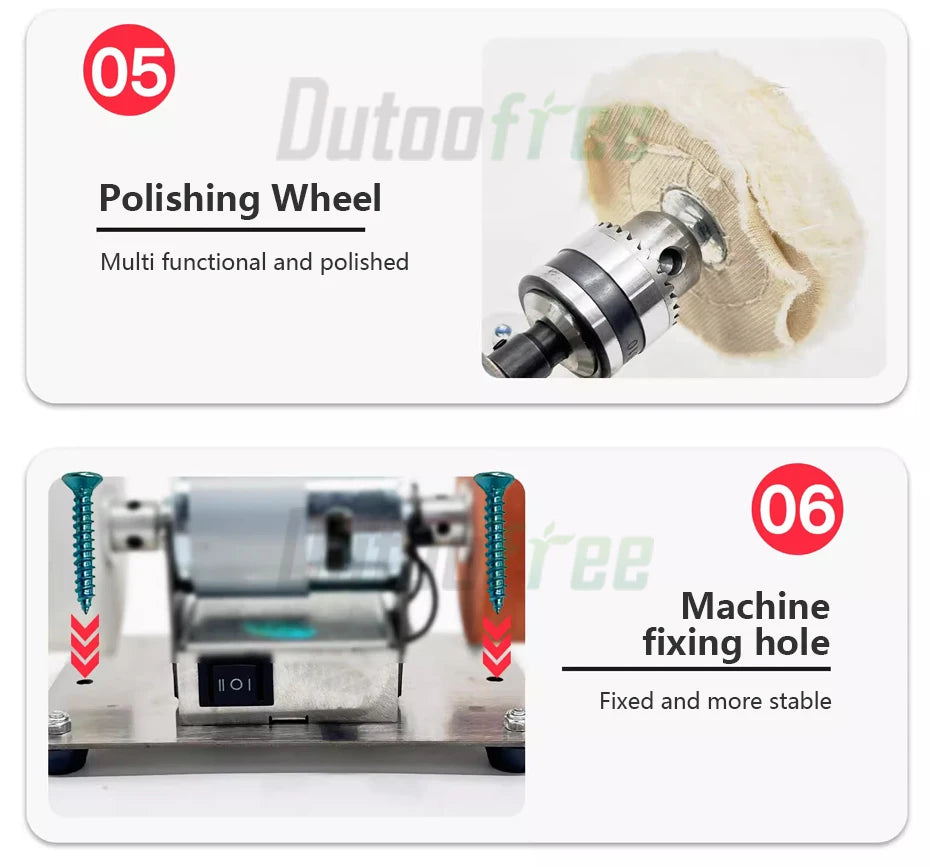 Elektryczna szlifierka podwójna z tarczą szlifierską zgrubną i drobną
