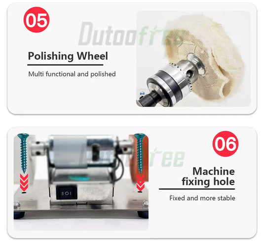 Elektrische Doppelschleifmaschine mit Grob- und Feinscheibe