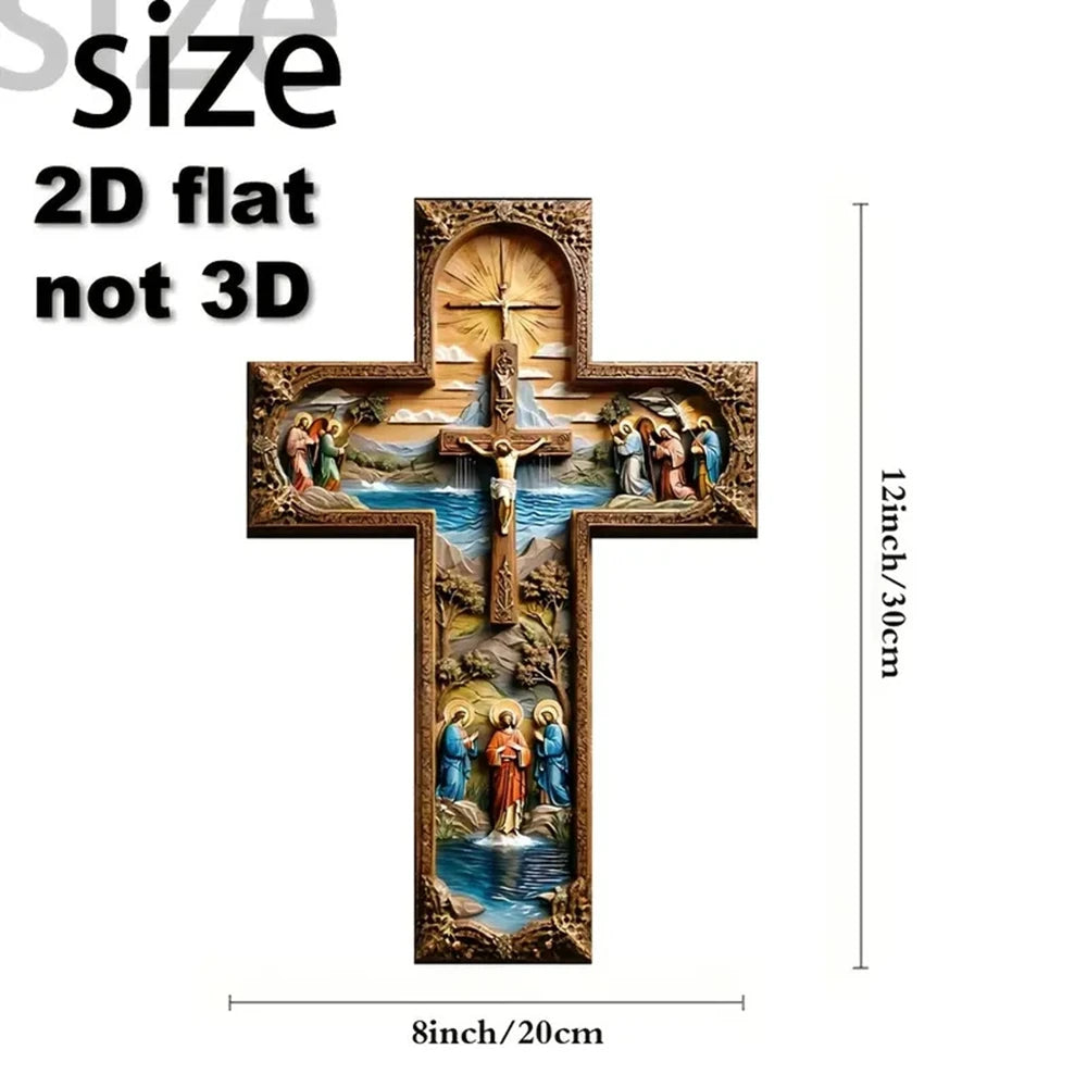 Krzyż drewniany 30 cm – płaski (2D)