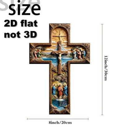 Krzyż drewniany 30 cm – płaski (2D)