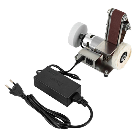 Mini Bandschleifer – Elektrischer Tisch-Schleifer mit 304 Edelstahl-Arbeitsfläche