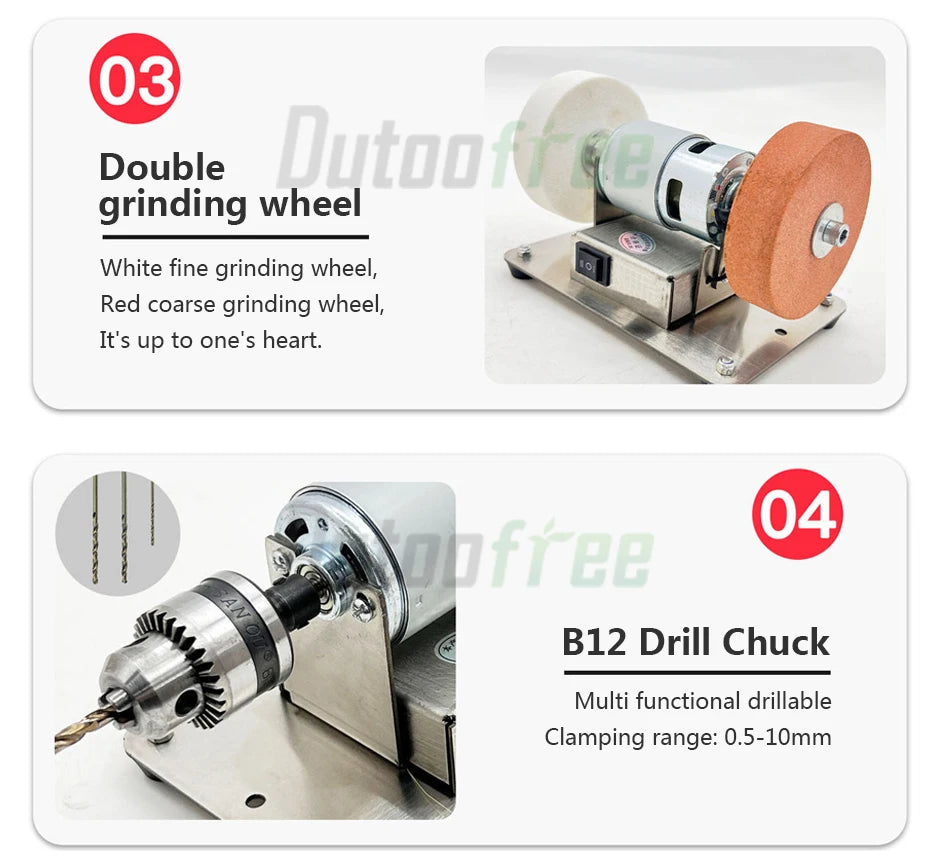 Elektryczna szlifierka podwójna z tarczą szlifierską zgrubną i drobną