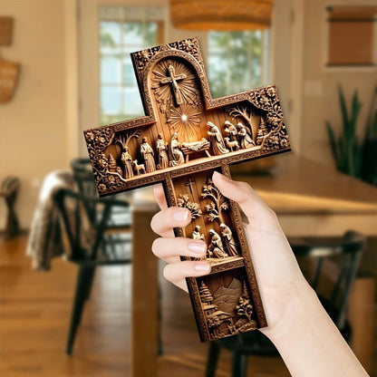 Krzyż drewniany 30 cm – płaski (2D)