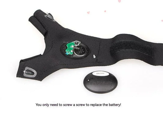 LED-Taschenlampen-Handschuhe – Fingerlose, Wasserdichte Leucht-Handschuhe für Angeln, Radfahren, Camping, Wandern & Rettung