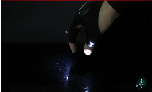LED-Taschenlampen-Handschuhe – Fingerlose, Wasserdichte Leucht-Handschuhe für Angeln, Radfahren, Camping, Wandern & Rettung