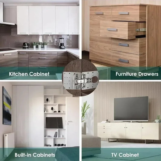 Edelstahl-Reparaturset für Möbelscharniere (2–20 Stück)