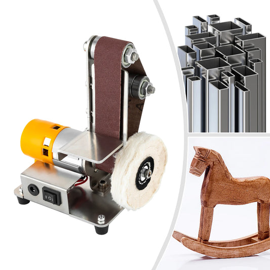Mini Bandschleifer – Elektrischer Tisch-Schleifer mit 304 Edelstahl-Arbeitsfläche